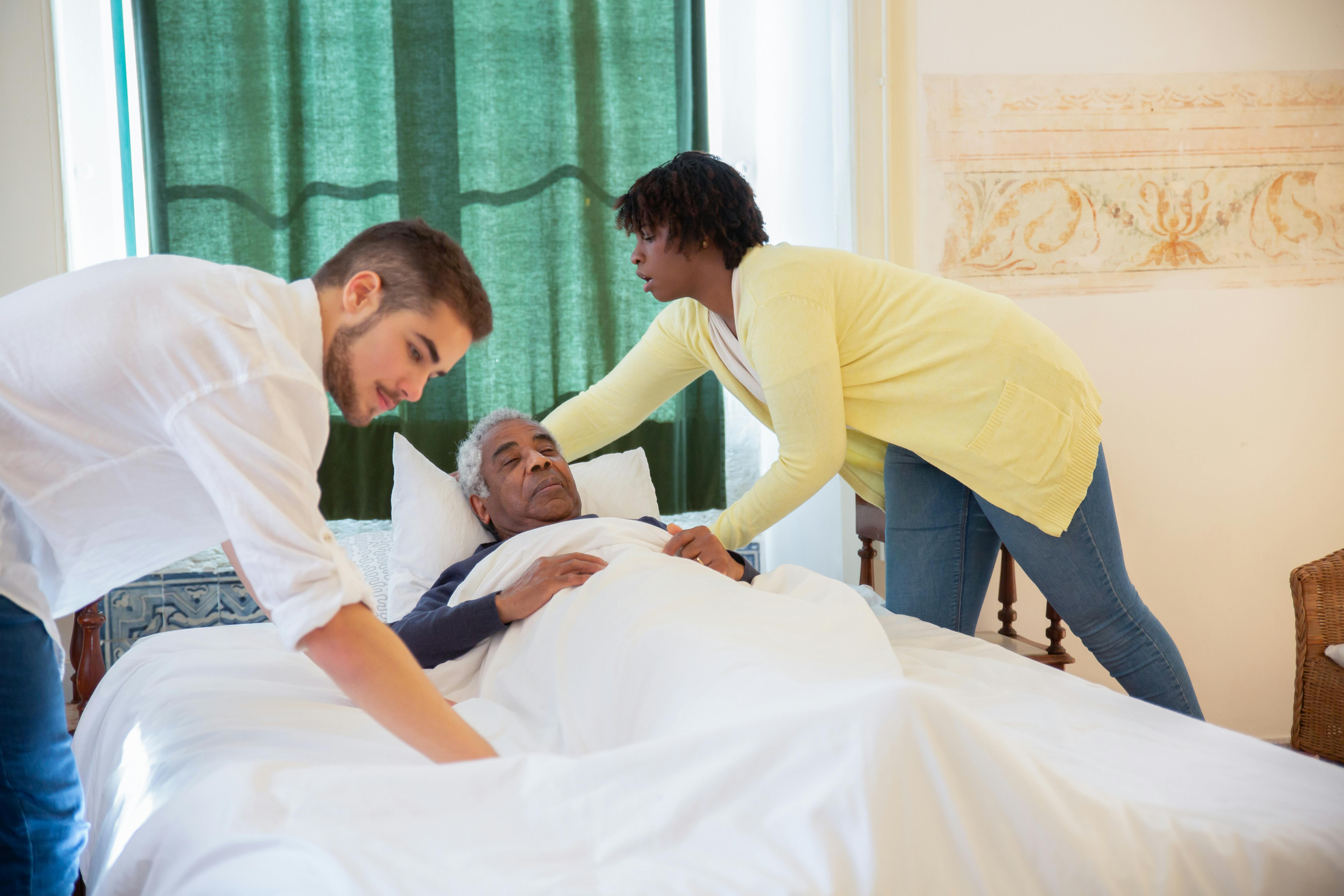 Caregiver with senior